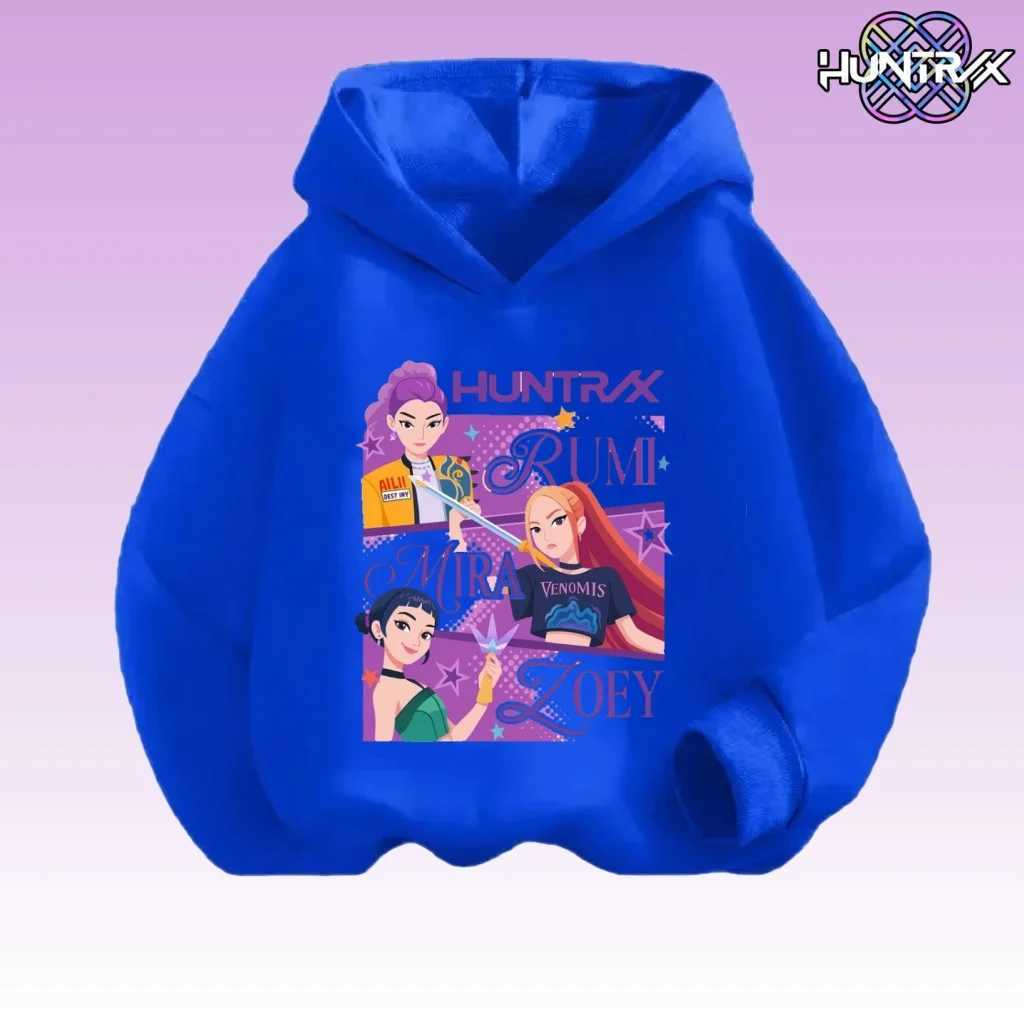 KPop Demon Hunter Rumi Girls Boy Hooded Sweatshirt Warm Childrens Korean Wave Fashion Casual Tops Casual Girls Clothing C251017