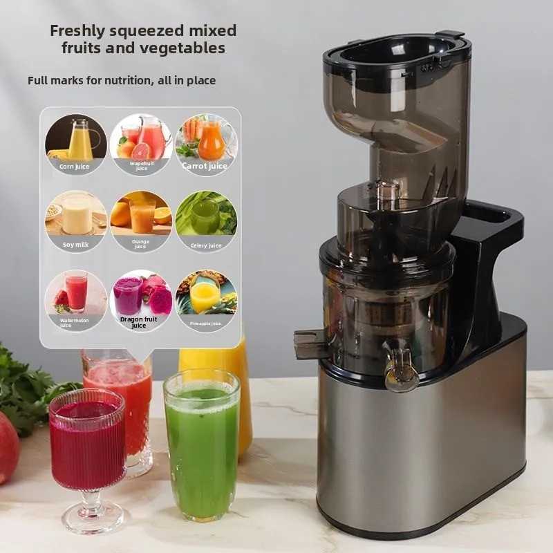 2L Stainless Steel Slow Juicer Commercial Automatic Juice Extractor with Pulp Separation Large MouthY251017