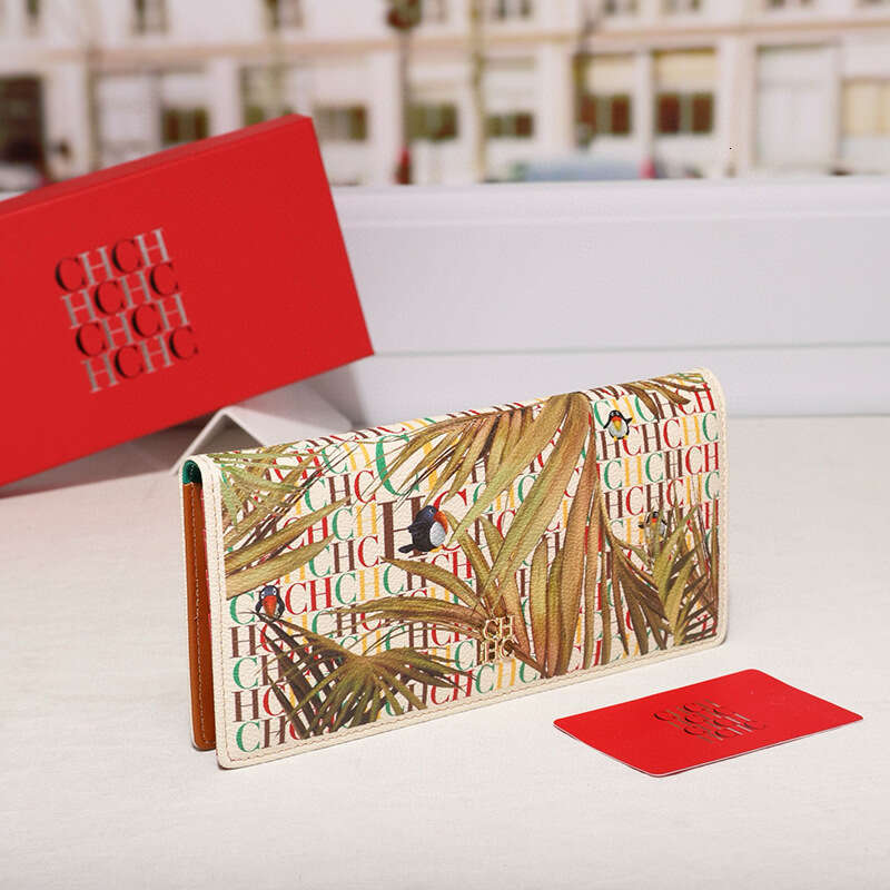 CHHC Women's Letter Cartoon Long Classic Wallet PVC Material Fashion Simple Money Clip