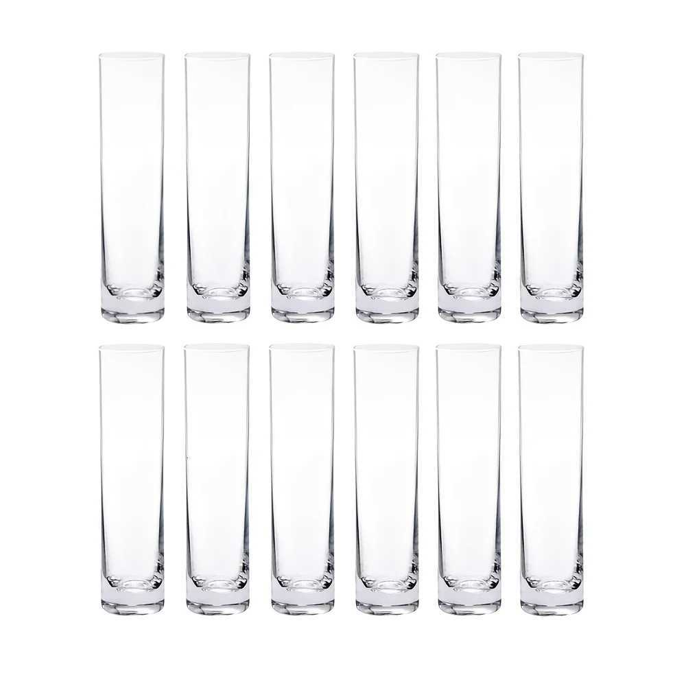 12 Pieces Glass Cylinder Vase Clear Small Flower Vase Home Decoration Vase Party Decoration Vase Suitable for Wedding C251017
