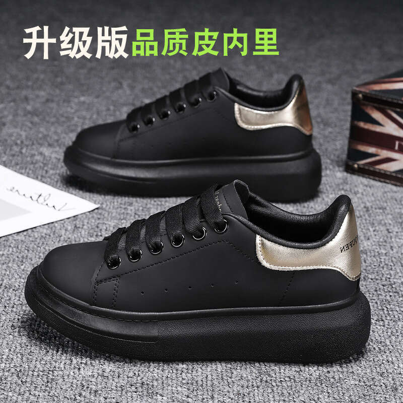 Spring And Autumn Men's Couple Sneakers Korean Versatile Thick Sole Height Increasing Internet Celebrity Same Style White Trendy Sports new Shoes