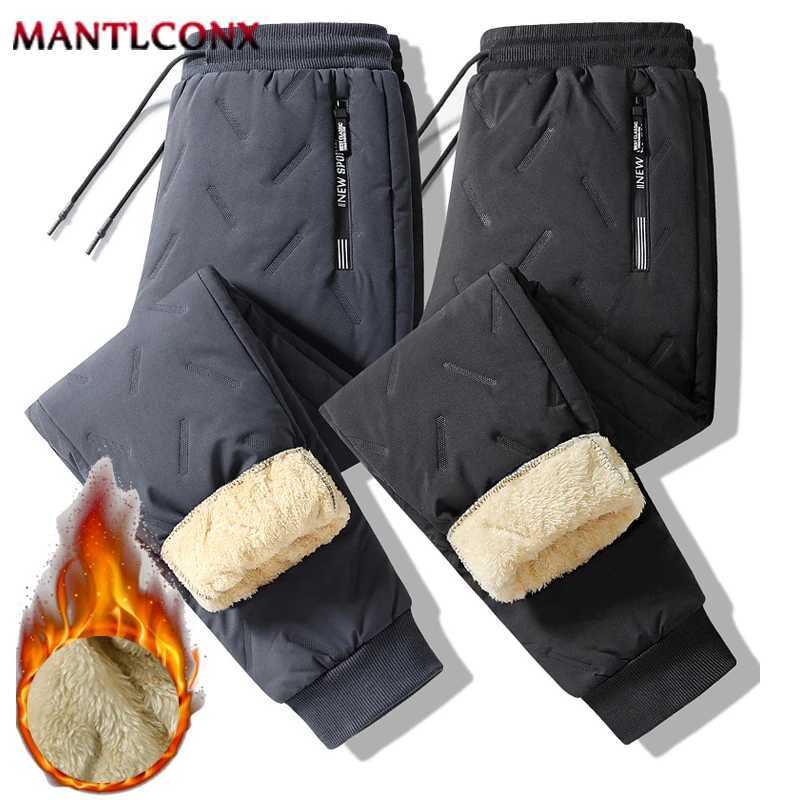 New Fleece Warm Winter Mens Pants Casual Thick Joggers Pants for Men Thermal Padded Trousers Black Sweatpants Men Waterproof H251017