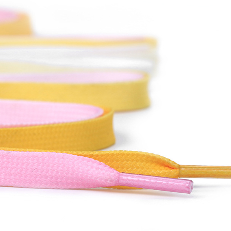 Fashionable and high quality Flat Colorful Fashion Sneakers Shoelaces Rainbow Shoe Laces