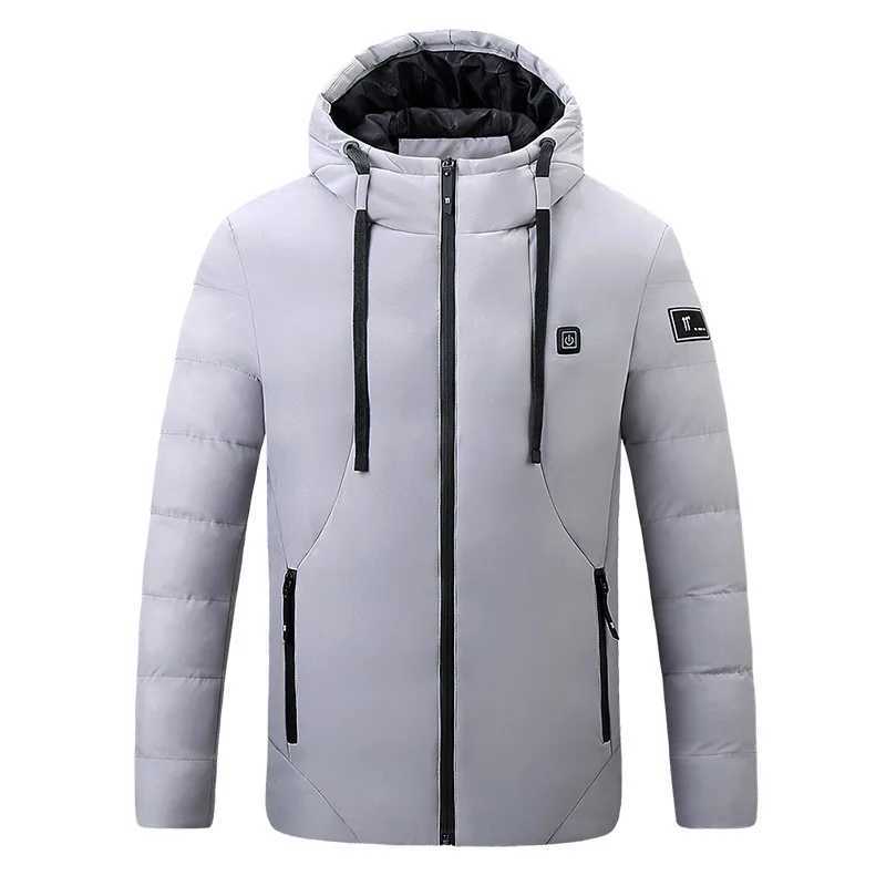 Electric Heated Jackets Outdoor Vest Coat USB Long Sleeves Electric Heating Hooded Jackets Warm Winter CoatThermal Clothing H251017