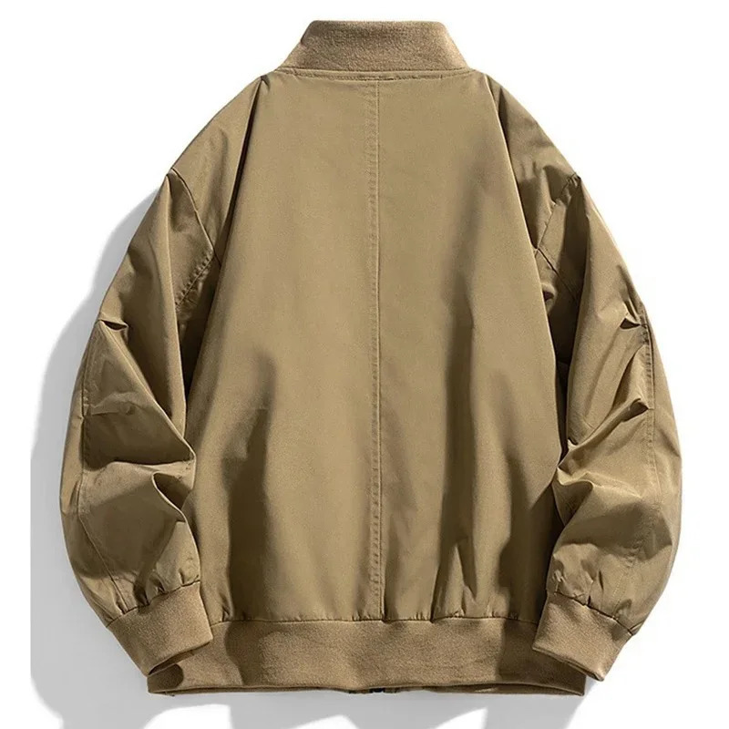 Spring Autumn Plus Size Jacket Mens Pocket Loose Fashion Coat 130kg 7XL bomber jacket 5XL 6XL workwear jacket 251017