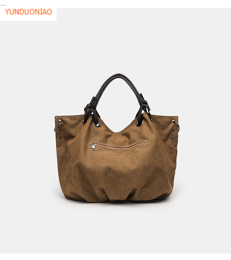 Autumn and winter new designer bags retro style women's luxury handbags versatile commuting bags large capacity canvas bags learning