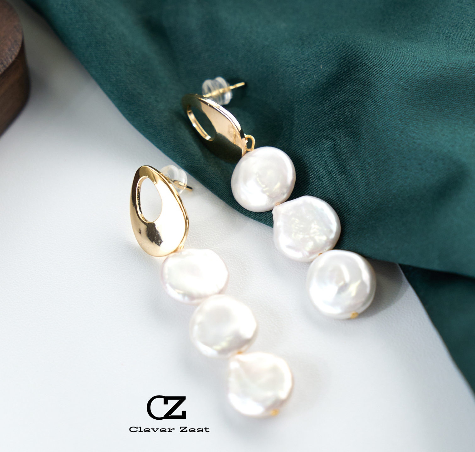 Natural Baroque White Pearl Stud Earrings 14K Gold-Filled Fashion Versatile and Trendy Anniversary Gift Bestie Gift