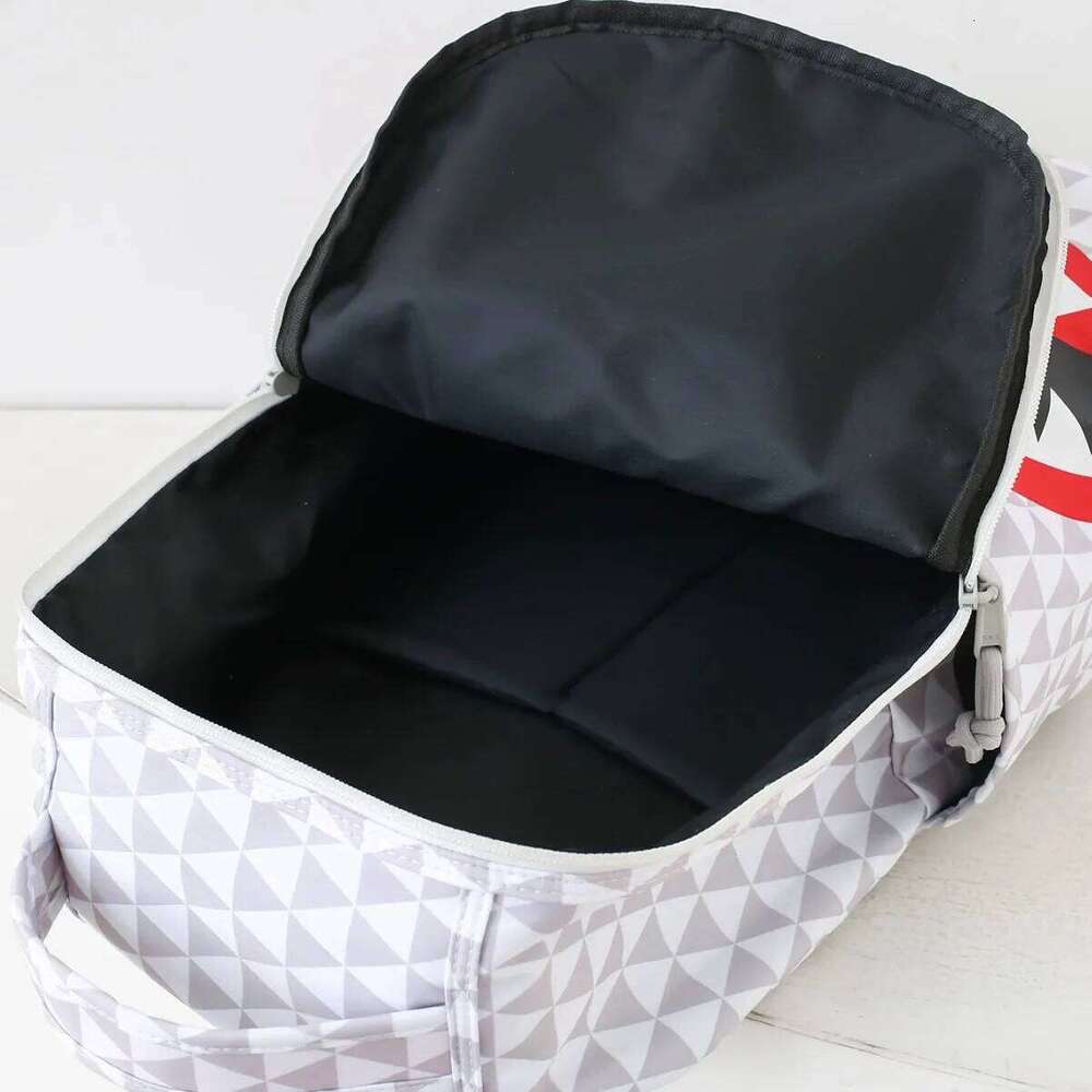 New Stylish Shark Graffiti Print Backpack for Teen Commutable Versatile Daily Fashion Campus Laptop Bag