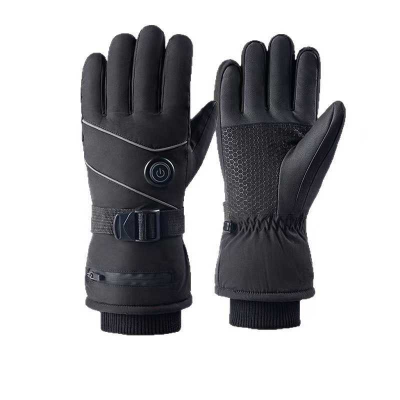 Electric Heated Gloves Touch Screen Winter Mens Skiing Riding Motorcycle Coldproof Warm Heating Charging Gloves H251017