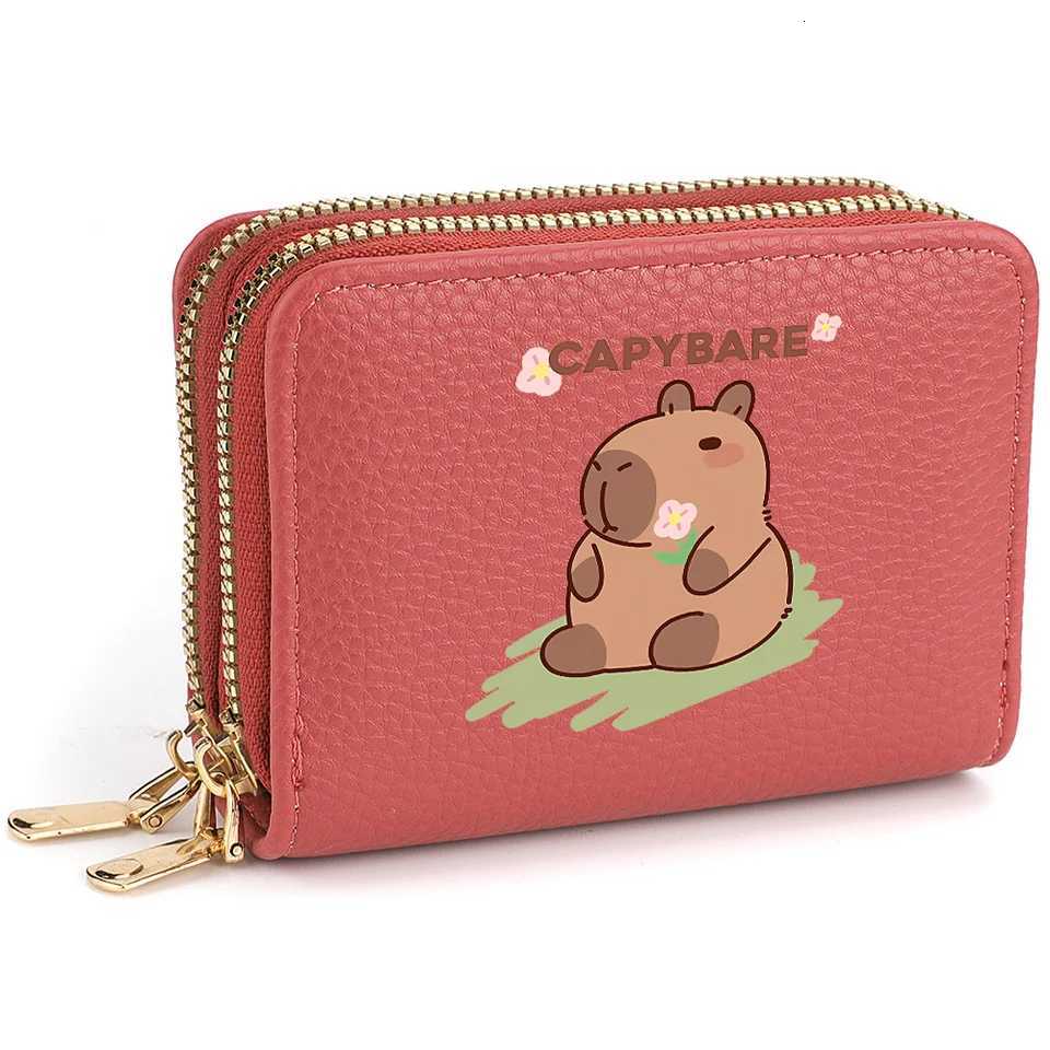 1pc Capybara Wallet Cartoon Print Womens Cute Coin Wallet Slim Wallet Credit Card Holder WalletW251017