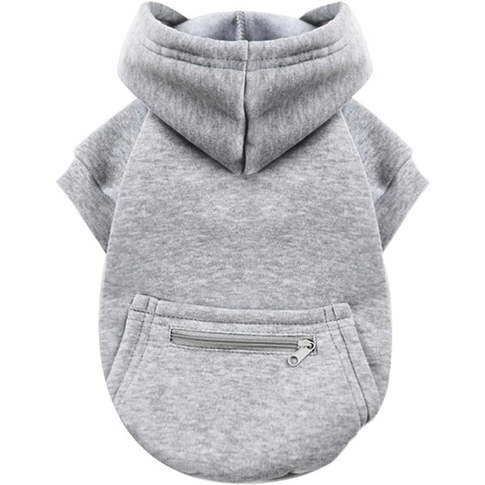 1 Pieces Hoodie Sweatshirts with Pockets Clothes for Small Dogs Cat Custume Small mediumsized dog zipper pocket hoodieW251017