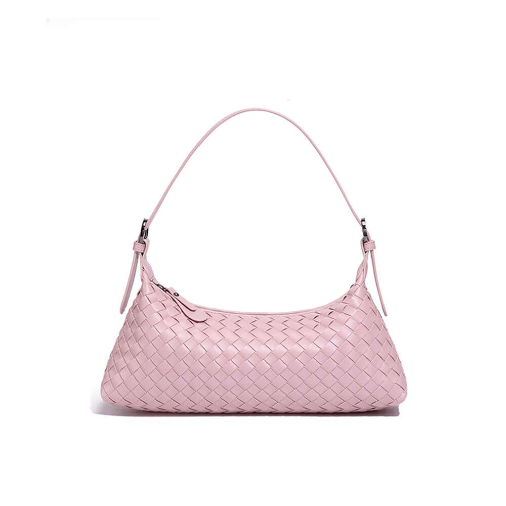 New Niche High-End Hand-Woven Fashionable and Stylish Single Shoulder Underarm Baguette Bag Versatile Simple Handbag