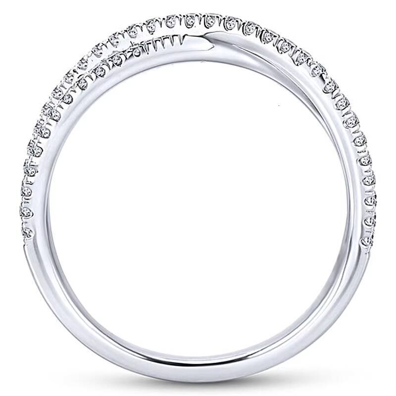 Full Moissanite Engagement Diamond Zircon Cross Ring Jewelry for Women