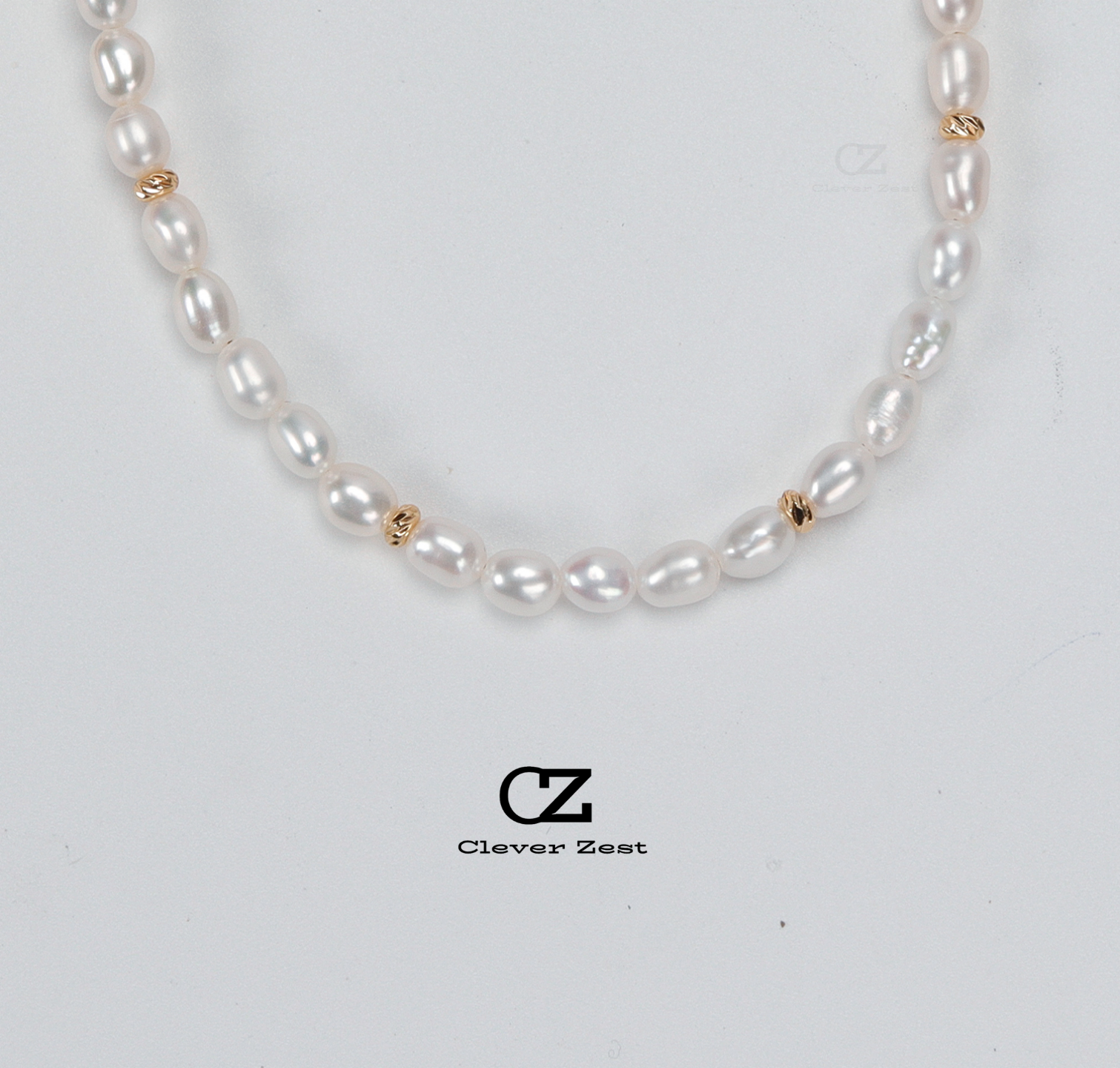 Natural White Baroque Pearl Necklace 14K Gold-Filled Fashion Versatile and Trendy Anniversary Gift