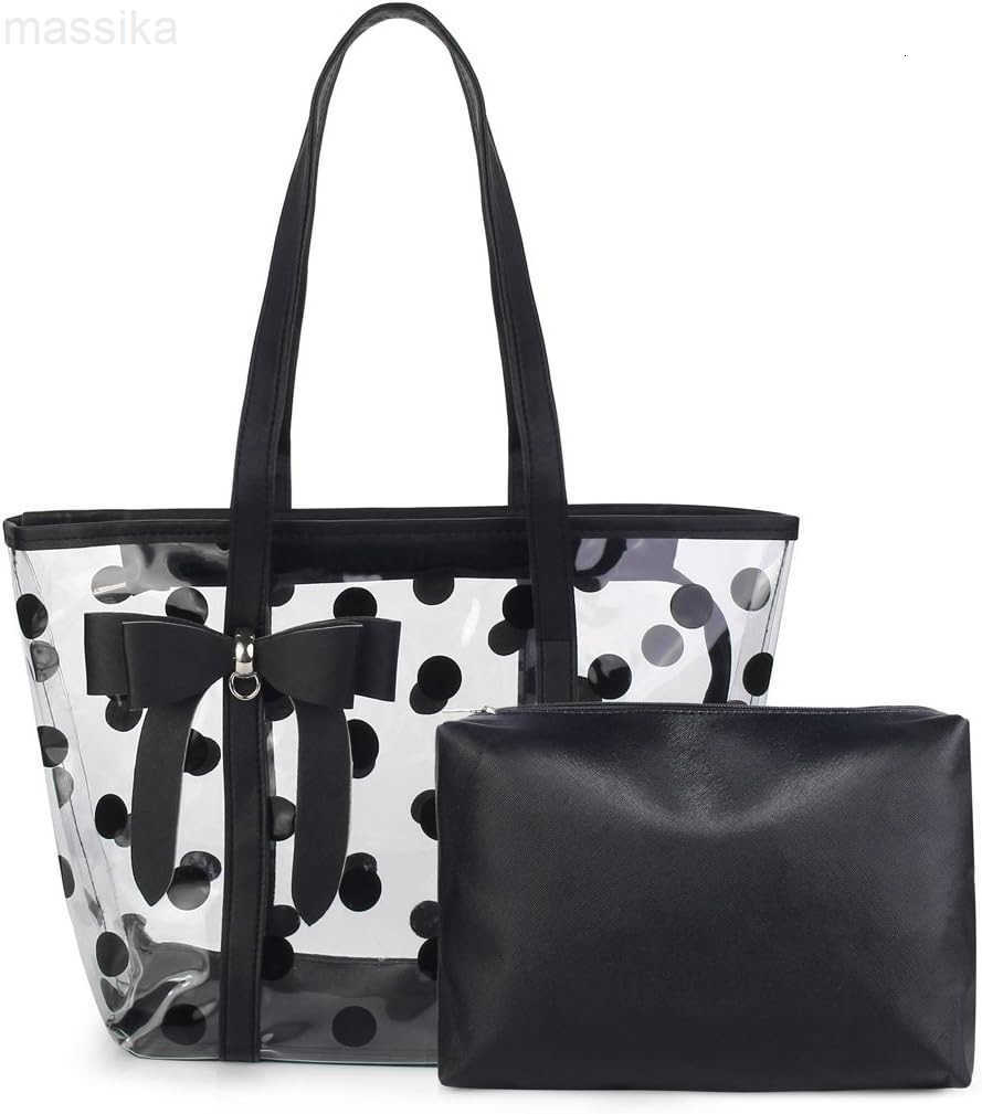 Womens Clear Tote Bags MultiUse Shoulder bag Handbag Beach bag Shopping Bag M251017