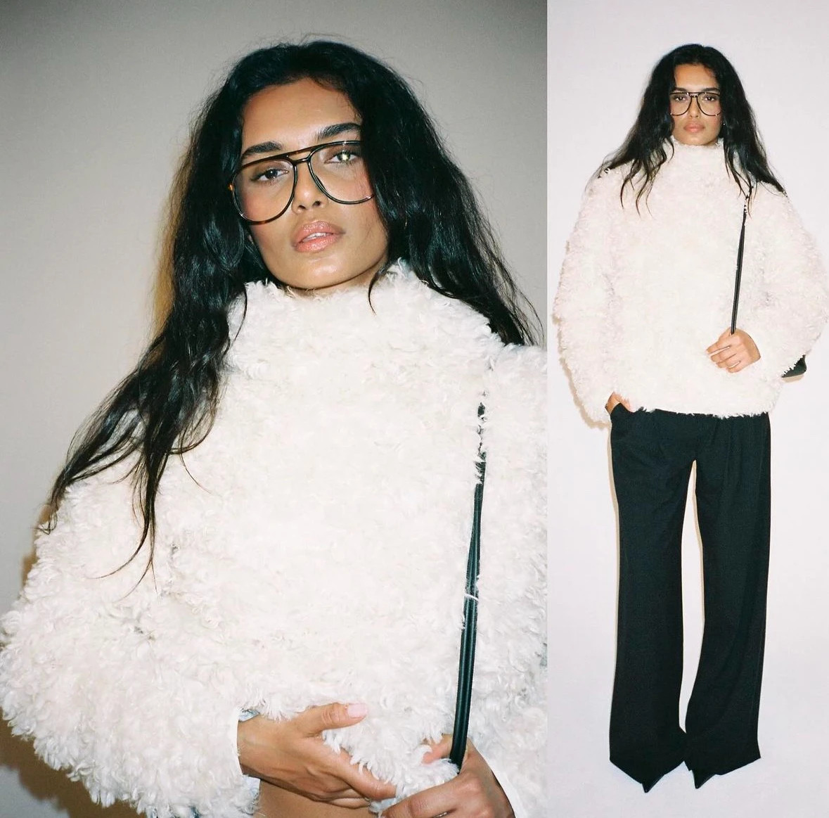 Khy Lamb Fur Hooded Jaet ort Plu Coat Ecofriendly Faion Commute Sle Long Sve round Ne Asymmetric 251011