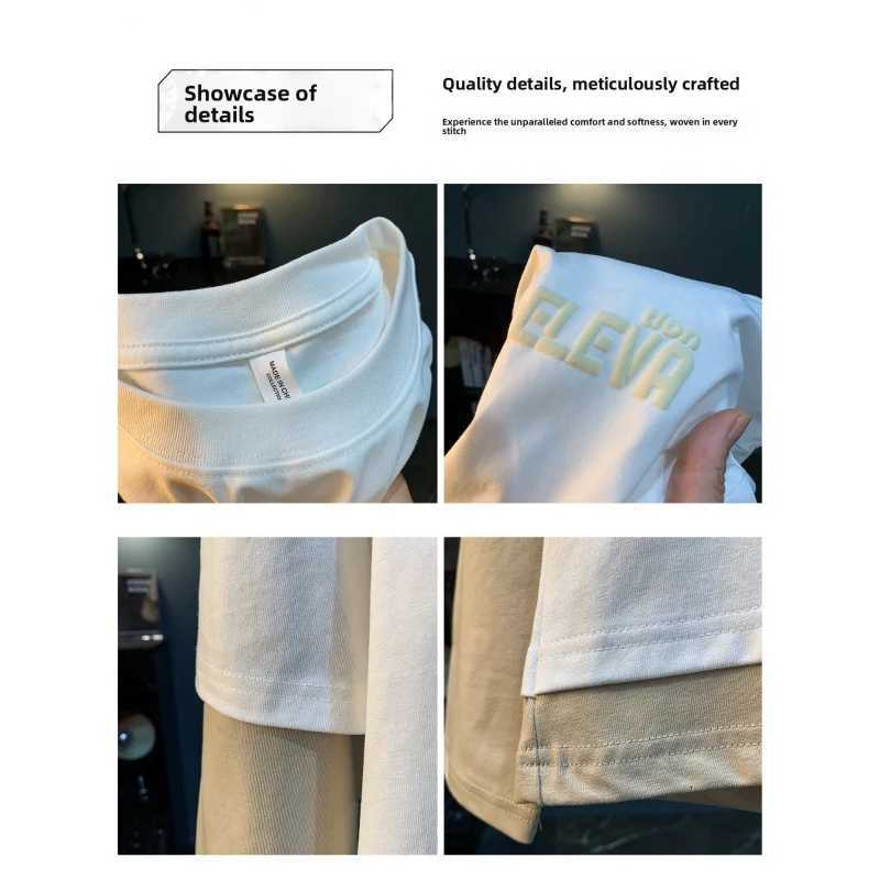 Trendy long sleevedshirt mens autumn high street holiday two piece round neck plus size loose hoodie Z251017