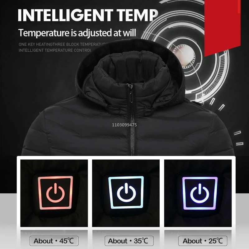 21 Areas USB Electric Heated Jacket Men Women Heated Jacket Winter Clothing Snowfield Camping Hiking Apparel Thermal Down Jacket H251017