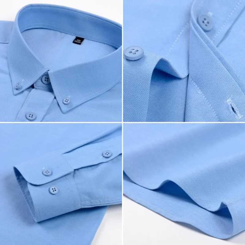 Modal Quality AntiWrinkle Men Shirt Long Sleeves Dress Shirts For Men Slim Fit Camisa Social Business Blouse White Shirt S4XL J251017