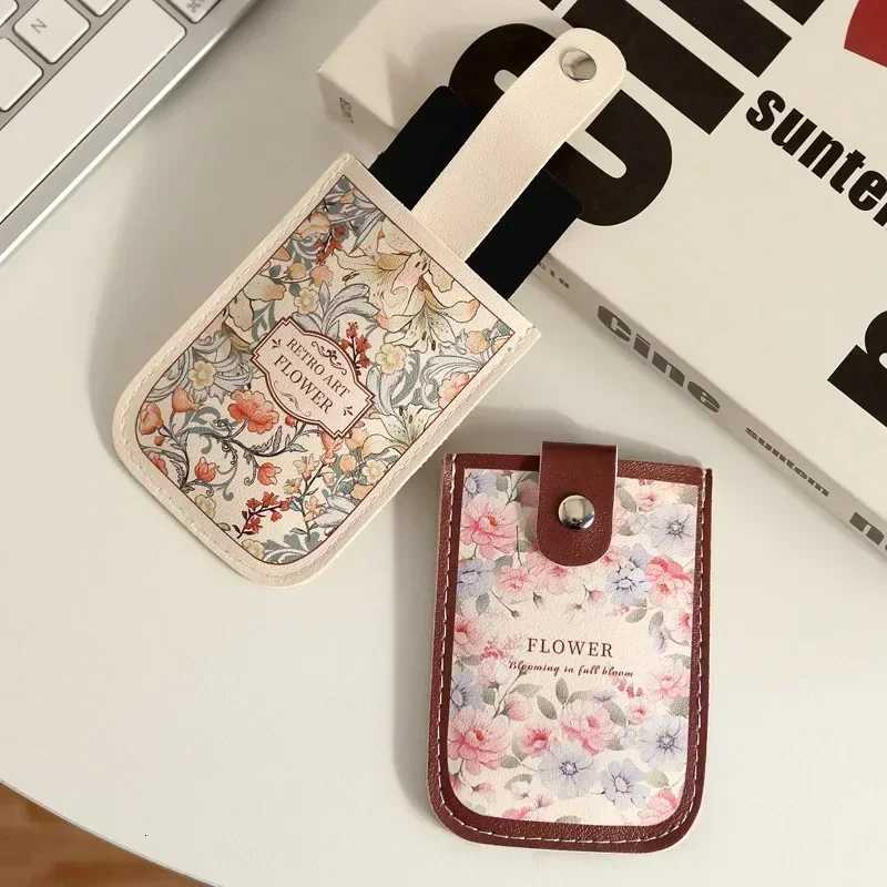 Vintage 5 Card Pockets Card Bag Laminated Concealed Pullout Business Case Fashion PU Leather ID Card Holder Women Mini WalletW251017
