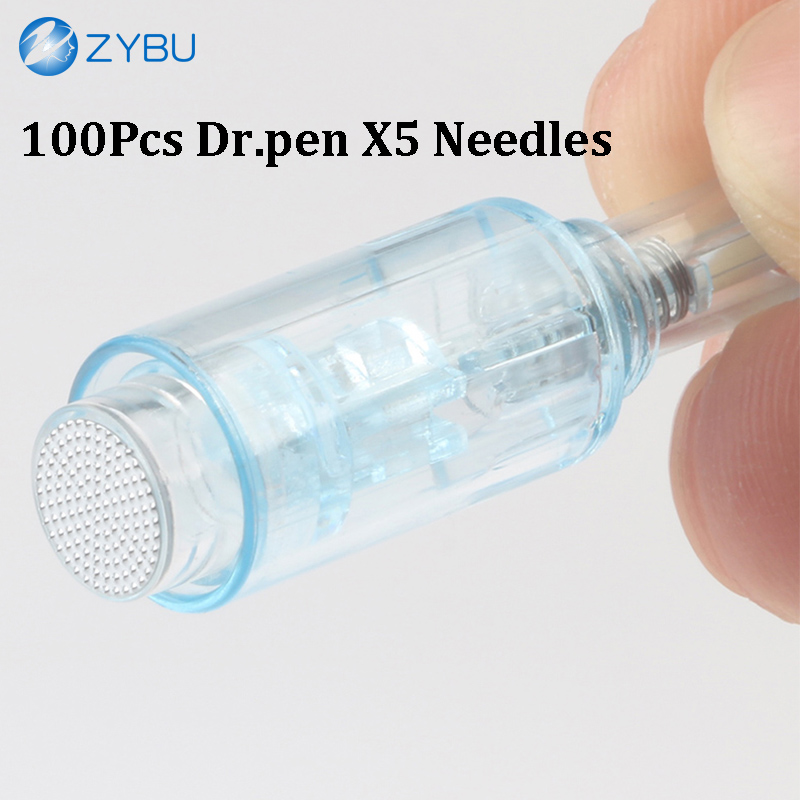 100pcs Microneedling Consumables Dr Pen X5 9/12/24/36/42 Pin 3D 5D Round Nano Disposable Cartridge Auto Micro Needle Tip Derma Dr.pen Stamp Dermapen R