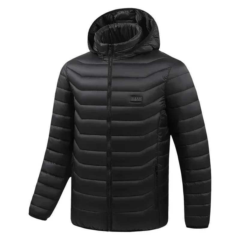 20 Winter 21 Zone Heating Suit USB Intelligent Temperature Control Multi Gear Adjustment Hooded Cotton Jacket Black Coat Heating Vest H251017
