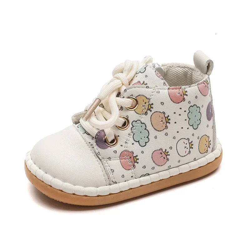 Winter Baby Girls Snow Boots Warm Plush Children Outdoor Shoes Soft Sole Nonslip Infant Toddler Shoes Cartoon Bear Kids Shoes 251015