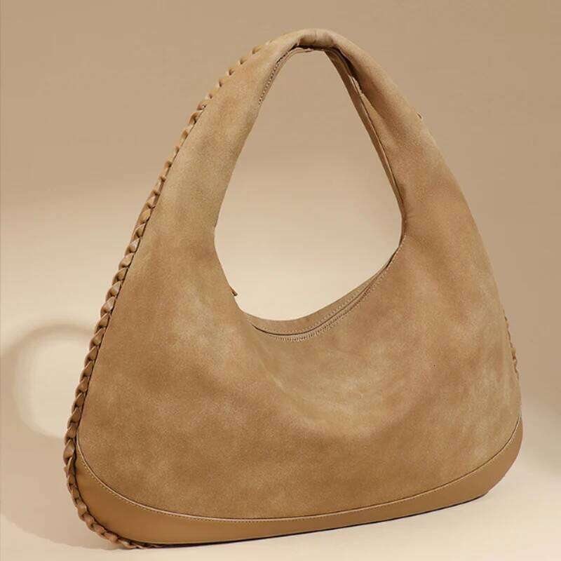Designer Bags New Suede Frosted Shoulder Retro Large Capacity Commuting Armpit Hand Carried Versatile Fashion Crescent Bag Hot Selling