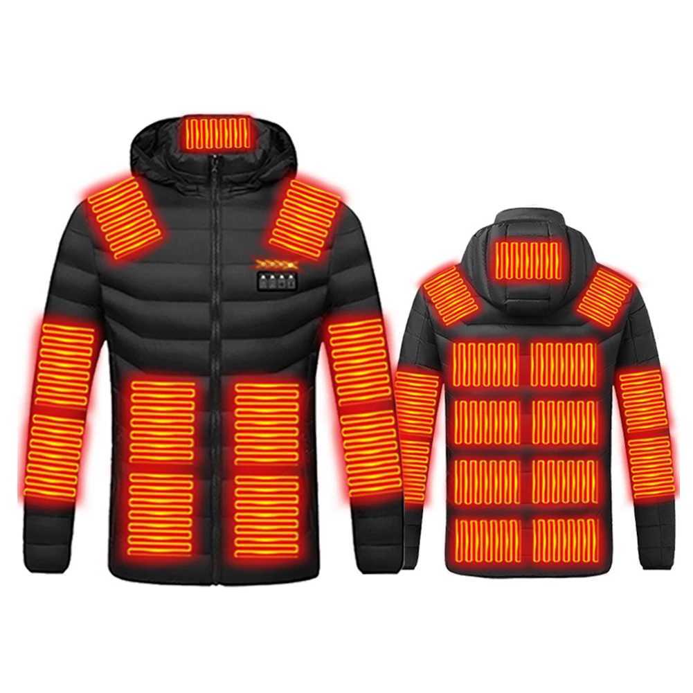 21 Areas Heated Jacket Men USB Electric Heating Jacket Winter Motorcycle Jacket Cycling Ski Thermal Clothing for Outdoor L4XL H251017