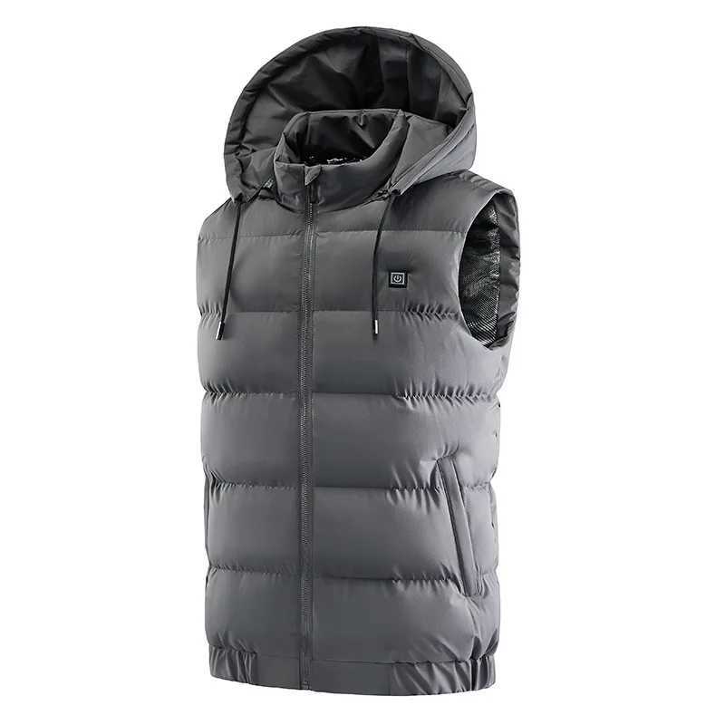 Electric Heated Vests Jacket Men Women Winter Outdoor Camping Hiking Fishing Warm Clothing USB Heating Tactical Vest With Caps H251017
