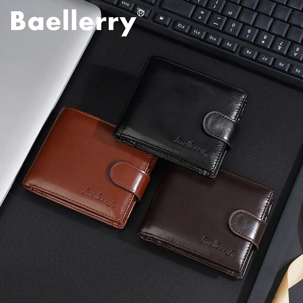 Baellerry Short Men Wallets Zipper Coin Pocket Business Male Purses High Quality PU Card Holder Small Wallet For Men251011