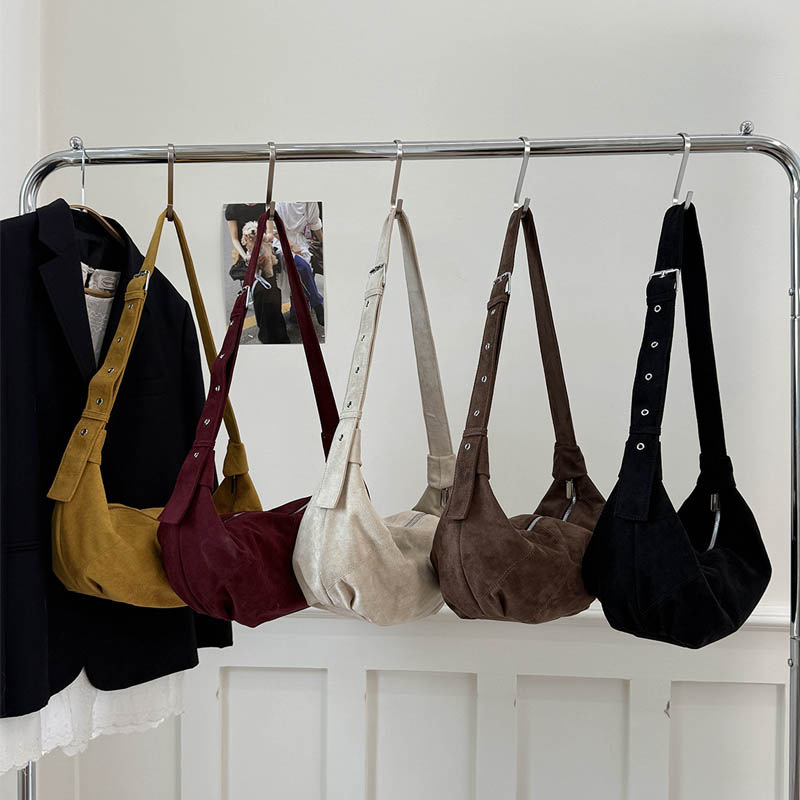 Autumn And Winter Large Capacity Female Bag 2025 New Suede Dumpling Bag Work Commute Bag Fashion Simple Shoulder Bag