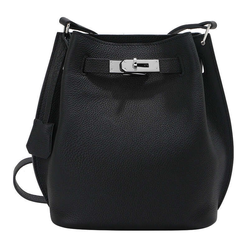 Togo Top Layer Cowhide Bucket Genuine Leather Women New Niche Design Trendy Shoulder Crossbody Bag High Quality