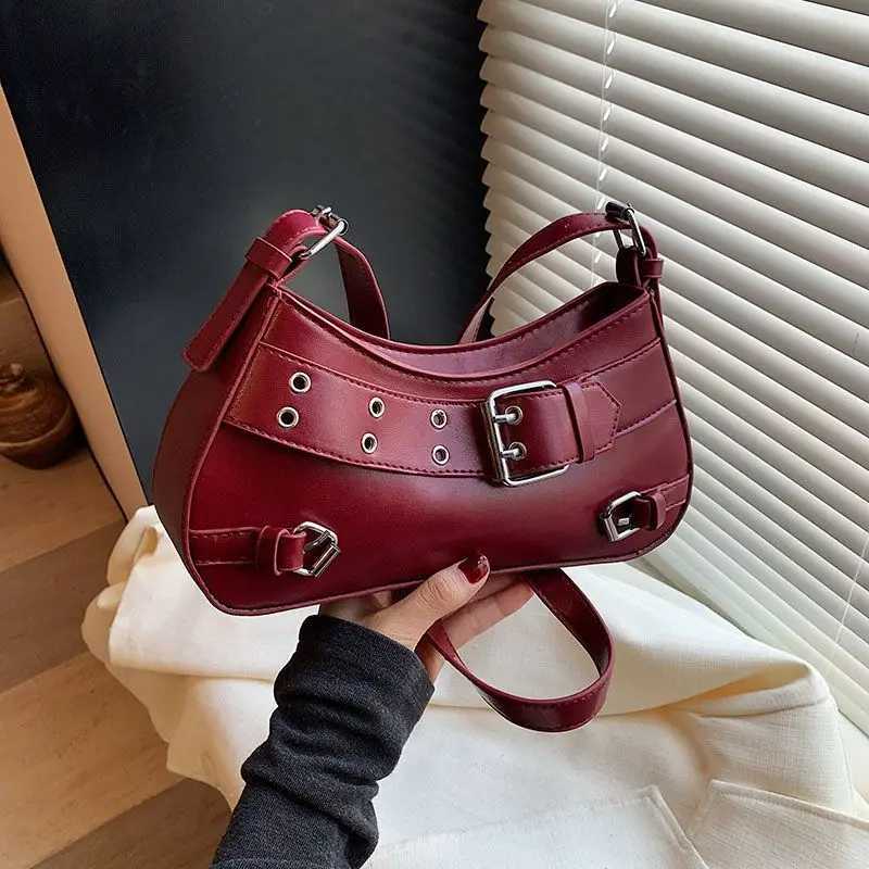 Small Cute Underarm Shoder Bags for Wen Trend Design Leather Handbags and Purses Y2K Sier Red Hand Bag Wen Bag D251017