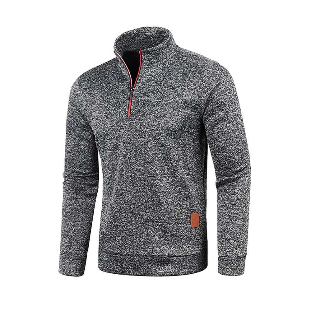 Men Sweatshirts Spring Thicker Pullover Half Zipper Pullover for Male Hoody Outdoor Sweatshir Autumn Solid Color Turtleneck Swea Z251017