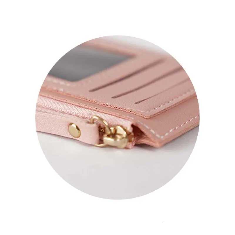 Mini ladies PU leather ID card holder bank credit card holder multislot ultrathin coin purse card holder for men and womenW251017