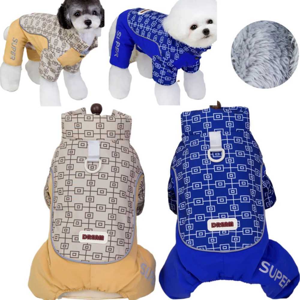 Dog Down Jacket Pet Clothes For Small Medium Dogs Cat Winter Warm Fleece Thick Coat Puppy Windproof Reflective Jumpsuit OverallsW251017