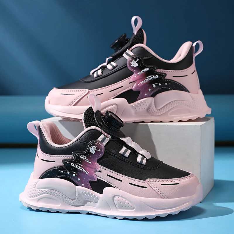 Autumn Winter Kids AntiSkid Leather Sneakers for 516 Years Boys Girls Lightweight Casual Walking Tennis School ShoesT251017