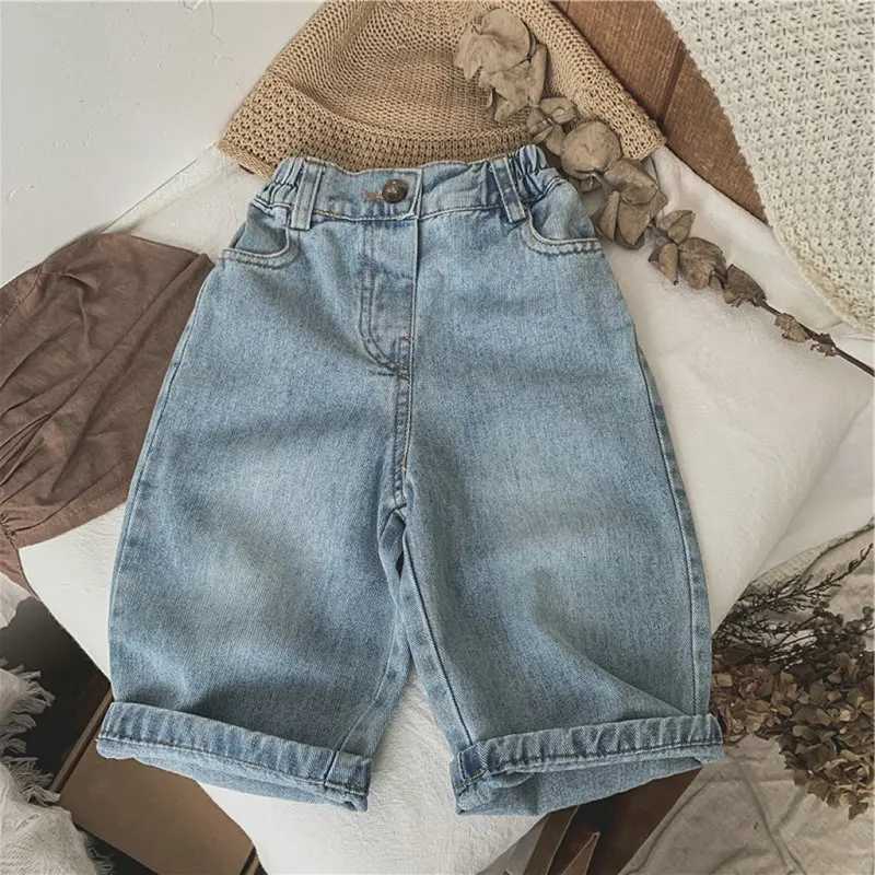 MILANCEL New Autumn Kids Pants Children Loose Wide Leg Jeans Girls Solid Color Fashion TrousersT251017