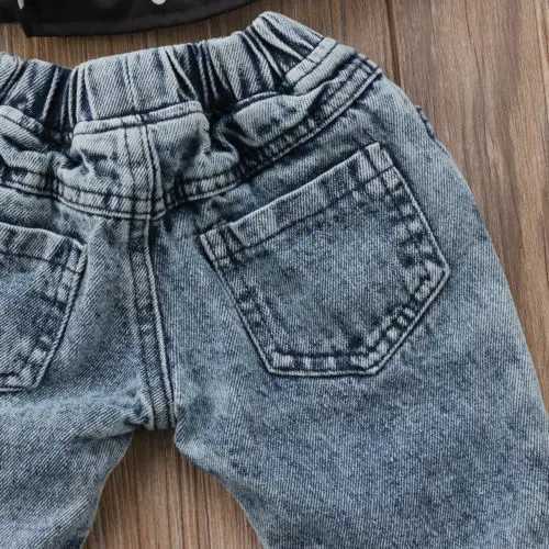 Pudcoco US Stock New Fashion Kids Girls Patch Denim Pants Stretch Elastic Trousers Jeans Ripped Clothes PatchT251017