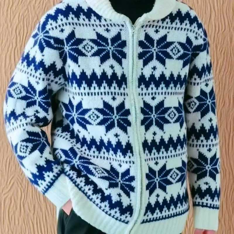 2025 Fall Winter Christmas Vintage Cardigans Mens Knitting Long Sleeve Zipup Sweater Jackets For Men Vintage Knit Sweatercoats J251017