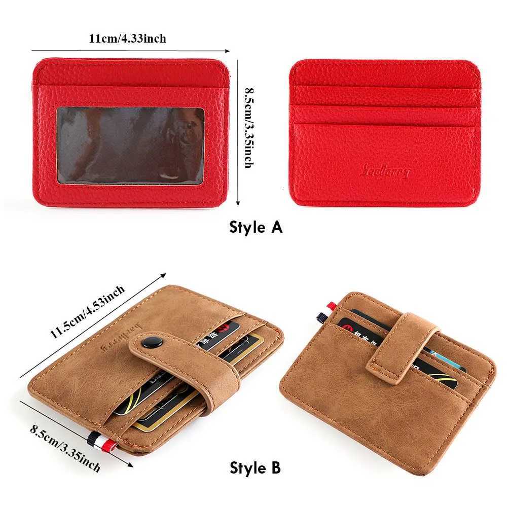 Mens PU Leather ID Credit Card Holder Wallet Coin Purse Fashion Women Business Slim Money Pocket Case Multicard Card HolderW251017