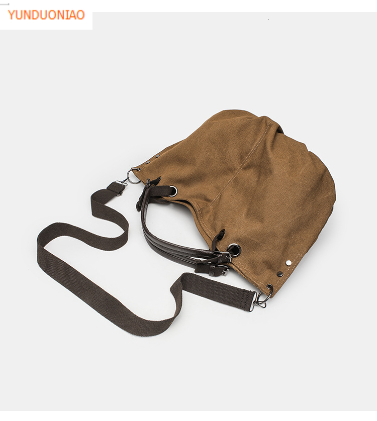 Autumn and winter new designer bags retro style women's luxury handbags versatile commuting bags large capacity canvas bags learning