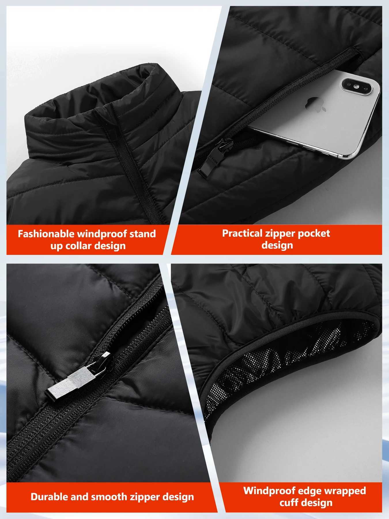 21 Areas Smart Heated Vest TODWARM Heated Vest Winter Men Women Heater Vest Thermal Vest Body Warmer Outdoor Sports Vest H251017