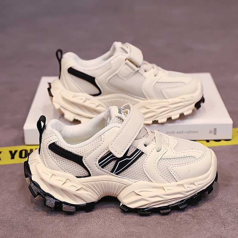 Children Pink Leather Flat Student Walking Shoes Nonslip Girl Lightweight Sports Tennis Footwear Sneaker Boys Casual ShoesT251017