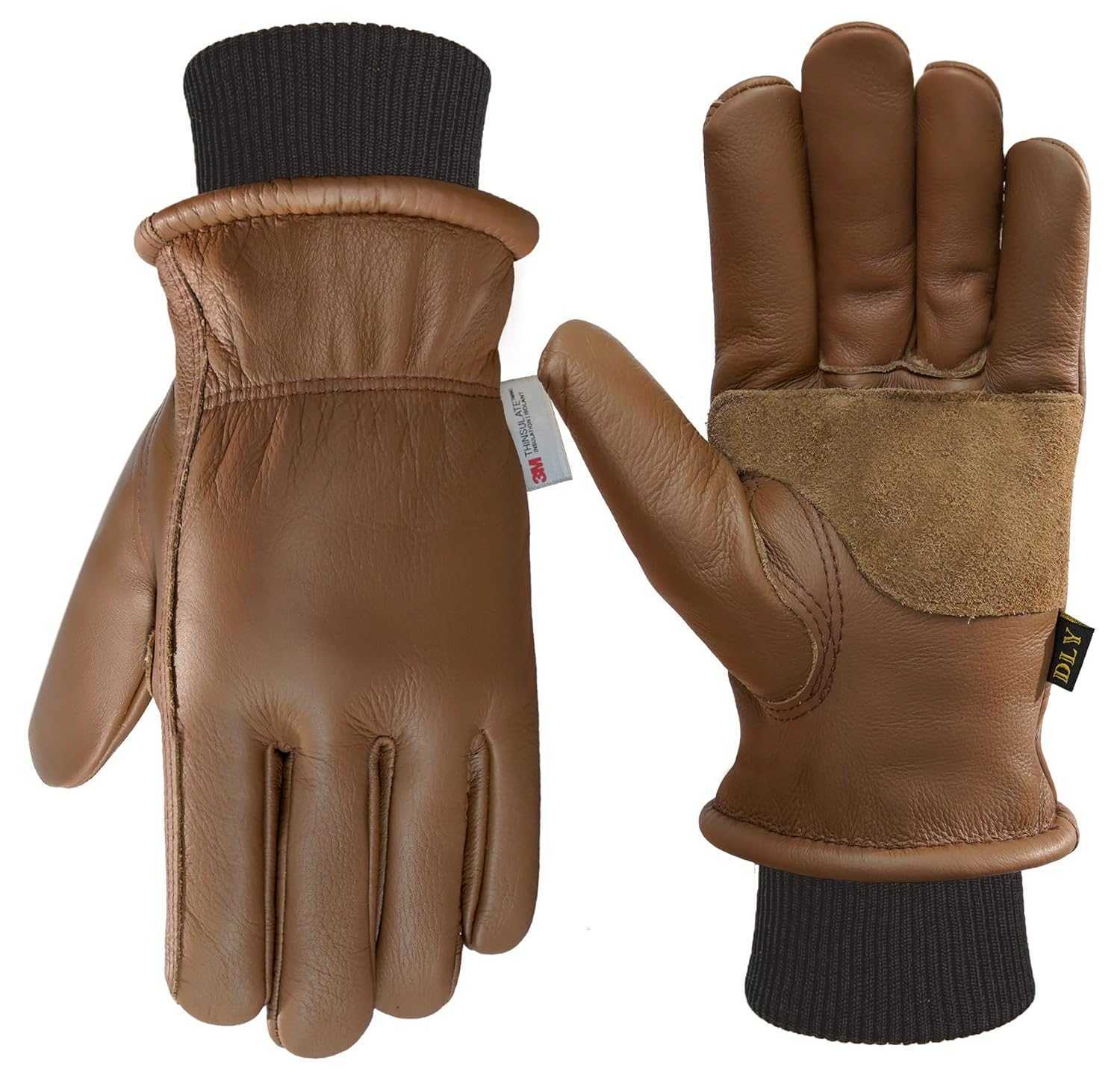 Winter Gloves Women WaterResistant Insulated Puncture and Abrasion Resistant Cowhide Leather with Warm Thinsulate Lining for Cold Weather Small White 