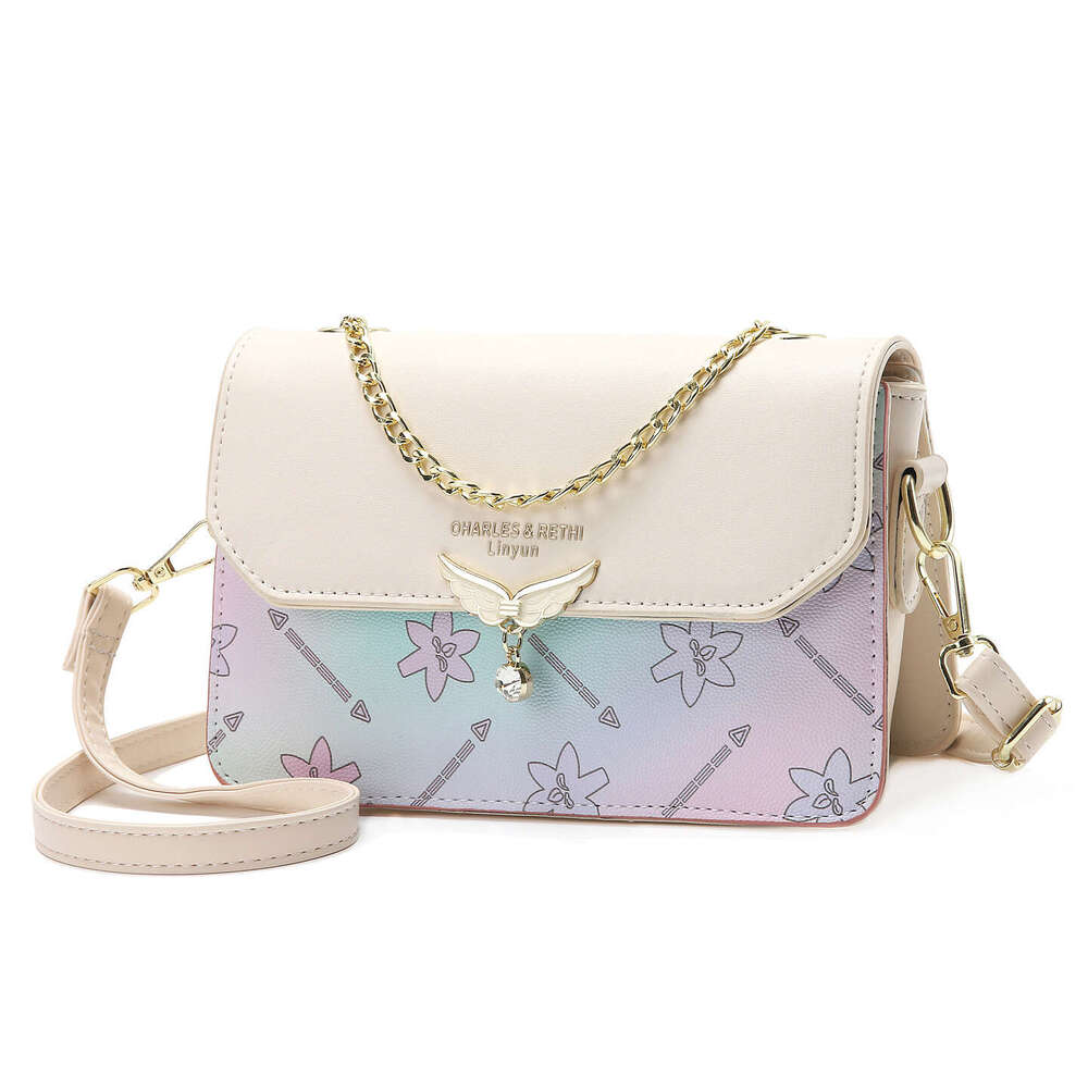 Women's 2025 New Trendy Crossbody Lightweight Summer Color Block Shoulder High-end Chain Small Square Bag