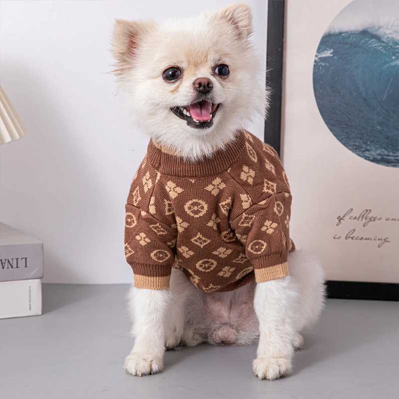 Spring Autumn Fashion Luxury Pets Sweaters Knit Designer Thick Warm Male Dog Clothing Maltese Small Medium Dogs Clothes Female111 D251017