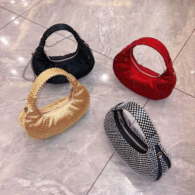 2025 Big Oversized Hobo Handbag Crystal Rhinestone Handbag Purse Women Bridal Bag Z251017