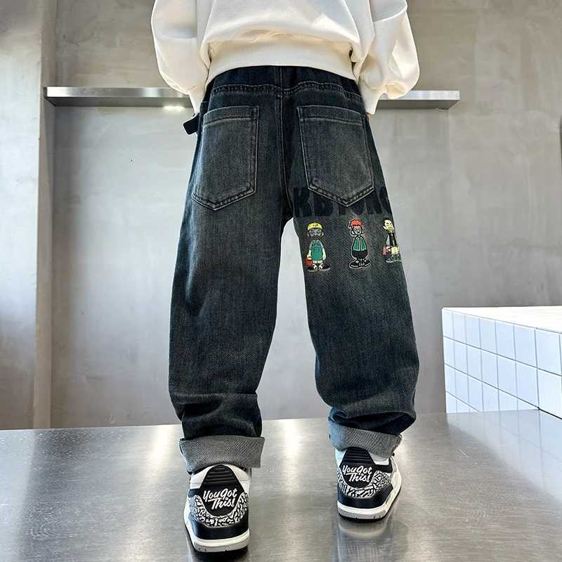 2025 New Spring and Autumn 715 Year Old Cartoon Character Straight Jeans Slimfit School MustT251017